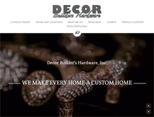 Tablet Screenshot of decorbuildershardware.com